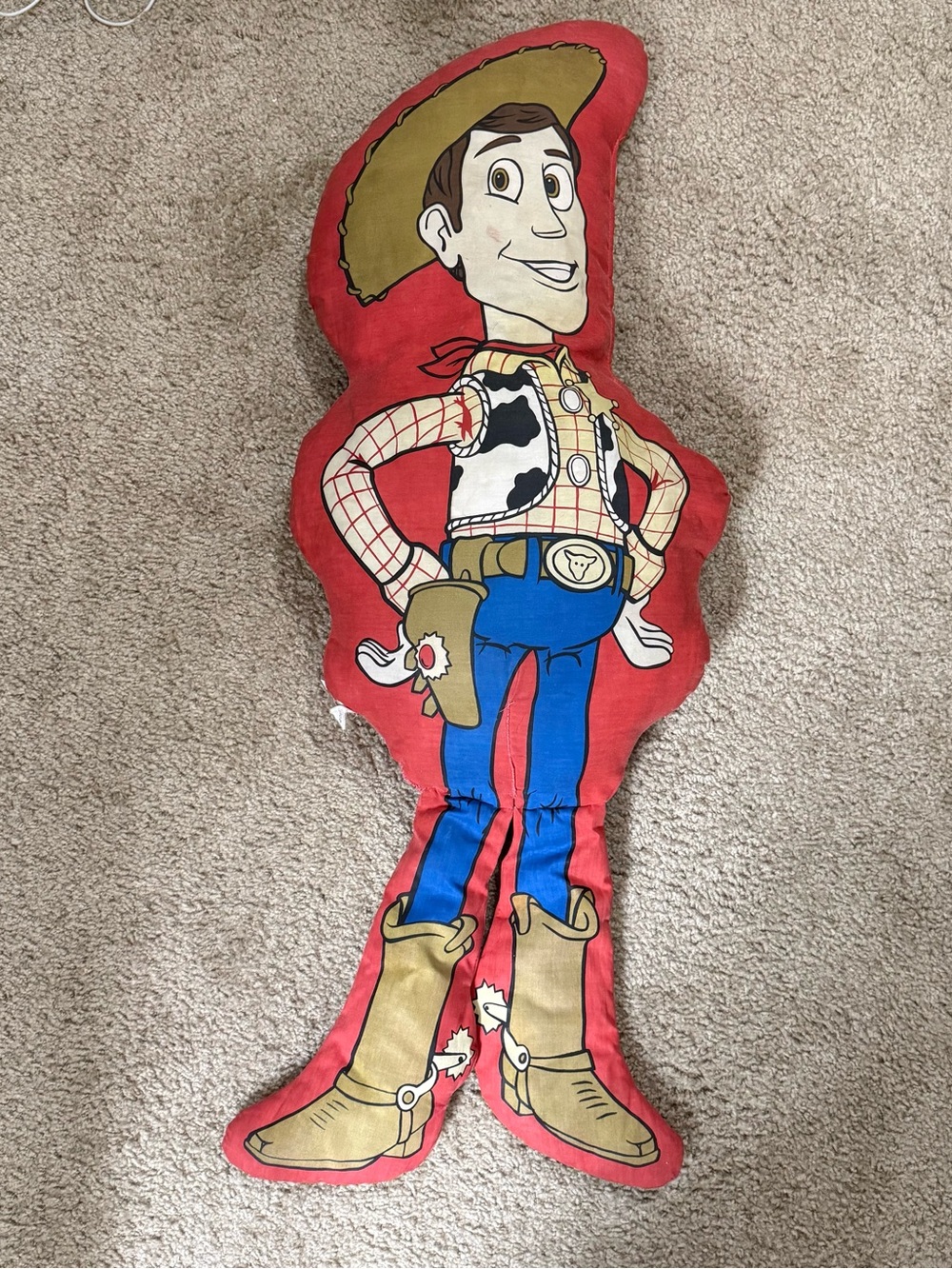 Toy Story Sheriff Woody Plush Body Pillow Stuffed Large 3ft Vintage Disney 90s